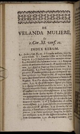 De Velanda Muliere, ...