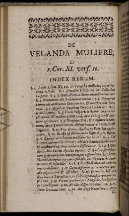 De Velanda Muliere, ...
