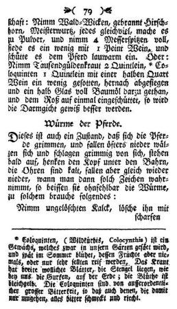 Würme der Pferde.