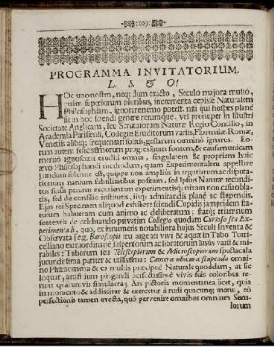 Programma invitatorium