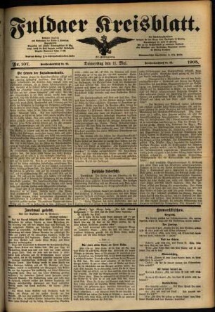 Ausgabe vom Donnerstag, den 11. Mai 1905.