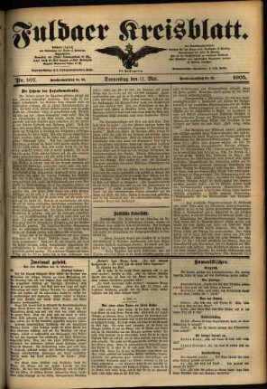 Ausgabe vom Donnerstag, den 11. Mai 1905.