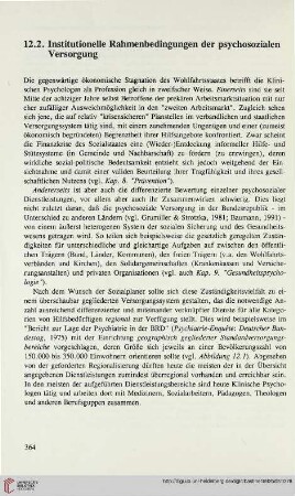 12.2. Institutionelle Rahmenbedingungen der psychosozialen Versorgung