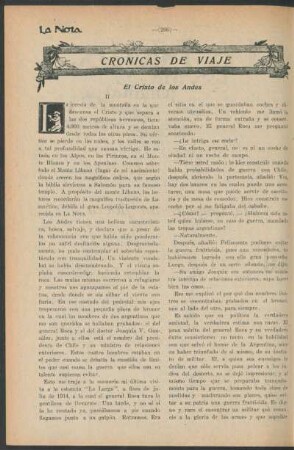 Crónicas de viaje : El Cristo de los Andes