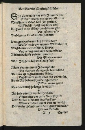 Der Ein vnd Fuenfftzigst Psalm. ||