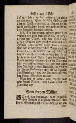 200-211, Vom freyen Willen