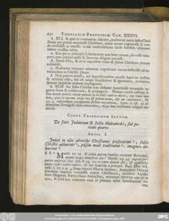 Caput Trigesimum Sextum. De fatis Iudaeorum & Secta Muhamedis, sub periodo quarto.
