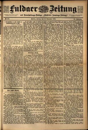 Ausgabe vom Freitag, den 18. November 1898.