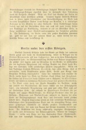 Berlin unter den ersten Königen