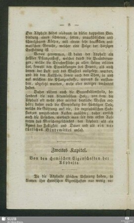 Zweites Kapitel. Von den chemischen Eigenschaften der Asphalte