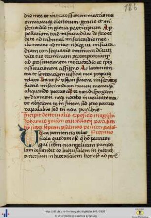 [186r - 226v] Meditationes (Tractatus) super septem psalmos poenitentiales.