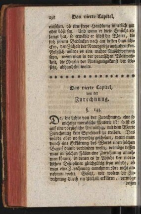 Das vierte Capitel, von der Zurechnung