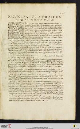 Principatvs avraicensis, qvi vvlgo Orenges dicitvr