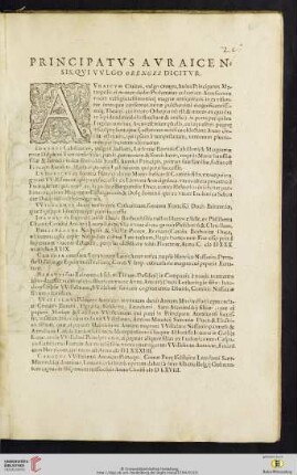 Principatvs avraicensis, qvi vvlgo Orenges dicitvr