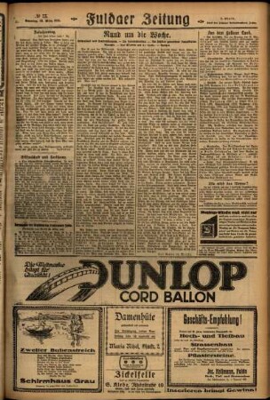 Zweite Ausgabe vom Sonntag, den 28. März 1926.