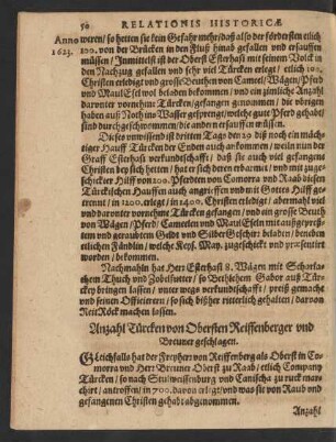 Anzahl Türcken von Obersten Reiffenberger und Breuner geschlagen.