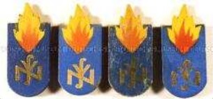 WHW-Abzeichen, NSV-Abzeichen mit Flamme, Straßensammlung im Gau Halle-Merseburg vom Dezember 1933