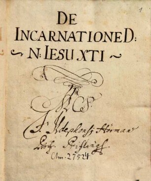De incarnatione Jesu Christi - BSB Clm 27524