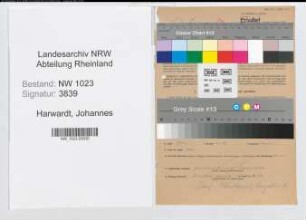 Entnazifizierung Johannes Harwardt , geb. 02.02.1902 (Bankbeamter)