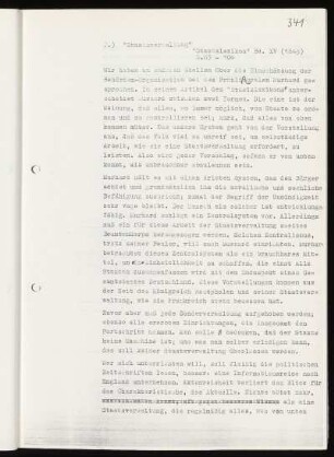 7. ) "Staatsverwaltung" "Staatslexikon" Bd. XV (1843) S. 83 - 104