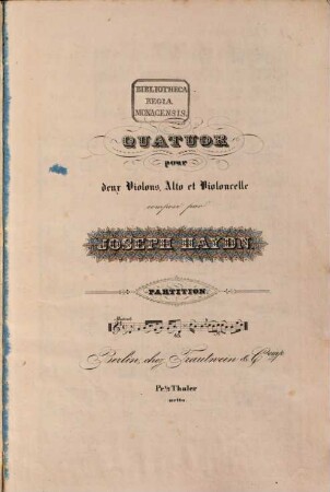 Partition des quatuors, 45. [H 3,29 ; op. 17,5]. - 20 S. - Pl.-Nr. 811