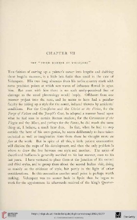 Chapter VII: The "Third manner of Velazquez"
