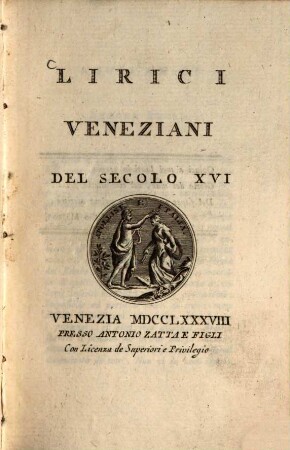 Lirici Veneziani Del Secolo XVI