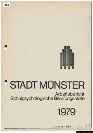 Arbeitsbericht Schulpsychologische Beratungsstelle 1979