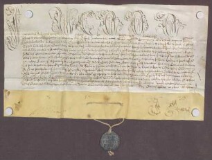 Litterae executoriales des Papstes Innozenz XI. für Lothar Friedrich Mohr von Waldt (GLA 42 Nr. 3670).