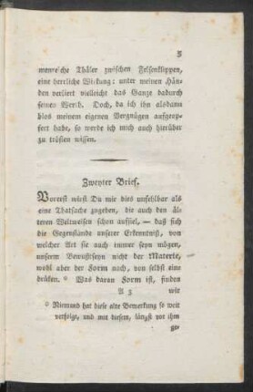 Zweyter Brief