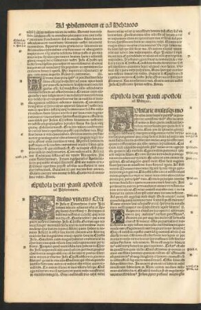 Epistola beati Pauli apostoli ad Philemonem.