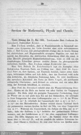 Section für Mathematik, Physik und Chemie