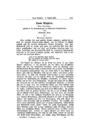 Dante Alighieri : vier Vorträge, gehalten in den Versammlungen des Schweriner Bezirksvereins