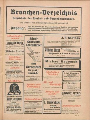Branchen-Verzeichnis