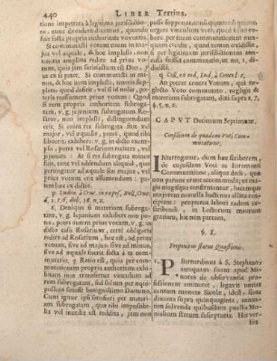 Capvt Decimum Septimum. Consilium de quadam Voti Commutatione.