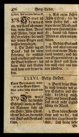 XXXVI. Berg-Lieder