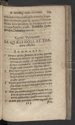 Caput ultimum: De quaesationis et torturae effectu.