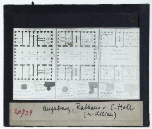 Augsburg, Rathaus : Grundrisse (n. Kilian)