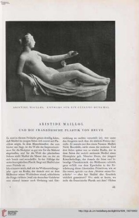 42: Aristide Maillol und die französische Plastik von heute