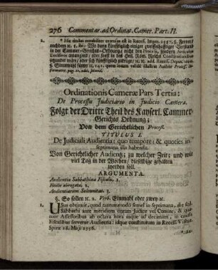Folgt der Dritte Theil des Kayserl. Cammer-Gerichts Ordnung; Von dem Gerichtlichen Proceß.