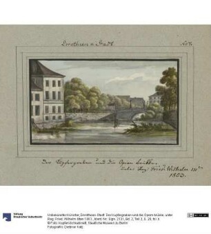 Dorotheen-Stadt. Der Kupfergraben und die Opern brükke. unter Reg: Fried. Wilhelm IIIten 1803.