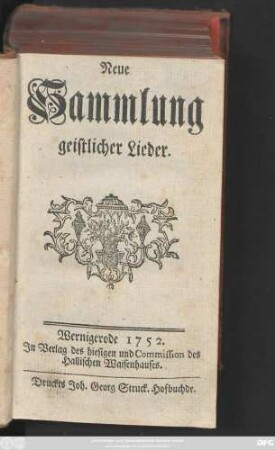 Neue Sammlung geistlicher Lieder