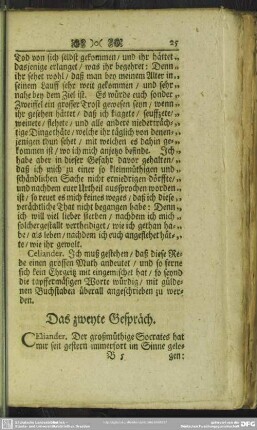 Das zweyte Gespräch