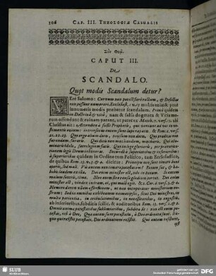Caput III. De Scandalo