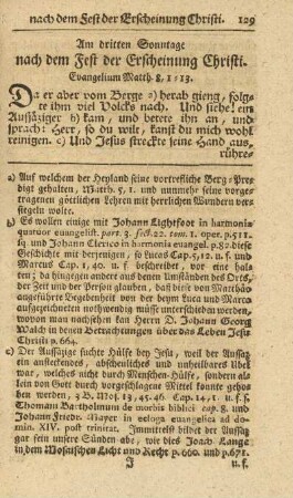 Am dritten Sonntage nach dem Fest der Erscheinung Christi