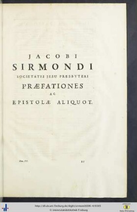 XII. Praefationes Ac Epistolae Aliquot.