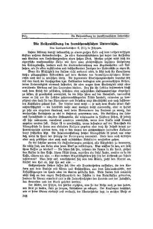 Die Reihenbildung im fremdsprachlichen Unterrichte