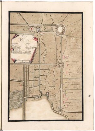 Plan von Hulst nebst der Frantzösischen Attaque