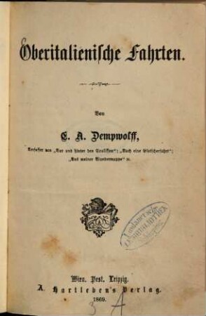 Oberitalienische Fahrten