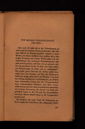 Ein Messer Durchschnitt das Seil…